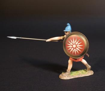 Macedonian Hypaspist (white star markings on red shield), The Macedonian Phalanx, Armies and Enemies of Ancient Greece and Macedonia--single figure thrusting spear #0