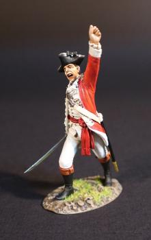 Image of British Marine Officer, The Assault on the Redoubt at Breeds Hill, The Battle of Bunker Hill, June 17th 1775, The American War of Independence, 1775–1783--single figure with raised left hand