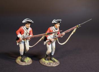 Image of Two British Marines, The Assault on the Redoubt at Breeds Hill, The Battle of Bunker Hill, June 17th 1775, The American War of Independence, 1775–1783--two figures advancing with bayonets