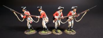 Four British Marines, The Assault on the Redoubt at Breeds Hill, The Battle of Bunker Hill, June 17th 1775, The American War of Independence, 1775–1783--four figures advancing with bayonets #0