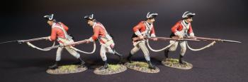 Four British Marines, The Assault on the Redoubt at Breeds Hill, The Battle of Bunker Hill, June 17th 1775, The American War of Independence, 1775–1783--four figures advancing with bayonets pointed forward #0