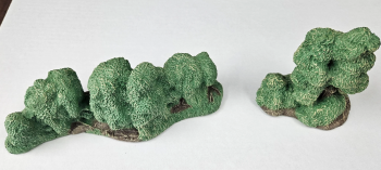 Image of Early American Trees--Barzso Bushy Run Accessory Set (Foam)--two pieces (5" x 6" x 3.5" and 11" x 4" x 3.75") -- CUSTOM ORDER (2-3 WEEKS)!