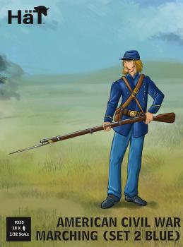 Image of 1/32 American Civil War UNION Marching (Set 2, Blue)--18 figures