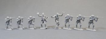 Image of Another Plan from Outer Space 2: Aliens--eight figures in four poses (Orange Plastic)--ONE IN STOCK.