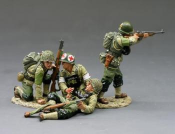 Beach Under Fire--four U.S. Rangers in Action--RETIRED--LAST ONE!! #10208