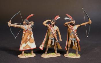 Three Libyan Mercenaries, The Battle of Kadesh, 1274 BCE, New Kingdom Egyptians, The Ancients--three Libyan archer figures Three Libyan Mercenaries, The Battle of Kadesh, 1274 BCE, New Kingdom Egyptians, The Ancients--three Libyan archer figures #49985