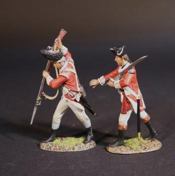 Image of Marine Grenadier and Officer, The Assault on the Redoubt at Breeds Hill, The Battle of Bunker Hill, June 17th 1775, The American War of Independence, 1775–1783--two figures