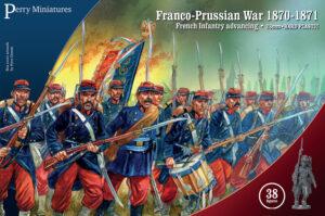 French Infantry Advancing, Franco-Prussian War, 1870-1871 - 25 advancing infantry, 10 skirmishing, and 3 command figures #0