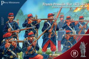 Image of French Infantry Firing Line, Franco-Prussian War, 1870-1871 - 25 firing infantry, 10 advancing, 3 command, plus casualties