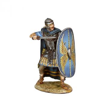 Roman Auxiliary Legionary with Sword (grey trousers), Cohors II Flavia Bessorum--single figure holding sword ready to thrust #50025