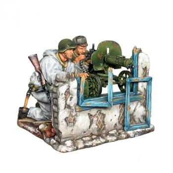 Russian Maxim MG Team in Destroyed Kharkov House--two figures and MG on scenic base Russian Maxim MG Team in Destroyed Kharkov House--two figures and MG on scenic base #50044