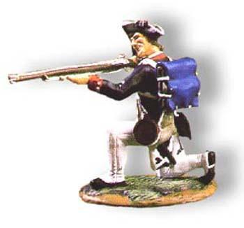 Image of Pennsylvania Regiment Rifleman Kneeling Firing, AWI--single figure--RETIRED--LAST ONE!!