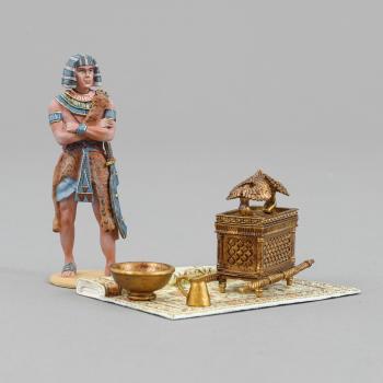 Image of Ark of the Covenant and Egyptian Guard--includes Ark, single figure, rug, gold jug, and plate -- TWO IN STOCK!!