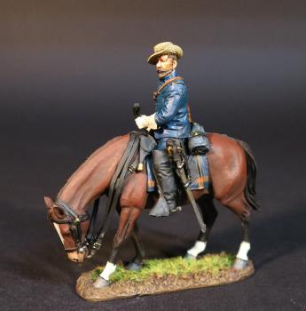 Image of Brigadier-General Alfred Pleasonton, Union Cavalry Corps, The Army of the Potomac, The Battle of Brandy Station, June 9th, 1863, The American Civil War, 1861-1865--single mounted figure