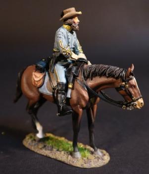 Image of Major-General James E.B. Stuart, Cavalry Division, The Army of Northern Virginia, The Battle of Brandy Station, June 9th, 1863, The American Civil War, 1861-1865--single mounted figure