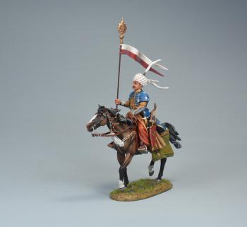 Kapu Kulu Standard Bearer, Ottoman Empire--single mounted figure with flag #50173