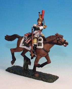 Trooper Type 2 (cutting to right), 17th Dragoons--single mounted figure--RETIRED--LAST ONE!! #50189