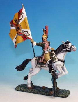 Officer with Captured Russian Standard, 17th Dragoons--single mounted figure with flag--RETIRED--LAST ONE!! #50191