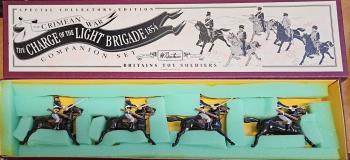 Image of Light Brigade Add-on:  The 13th Light Dragoons, The Charge of the Light Brigade--four mounted figures--RETIRED--LAST ONE!!