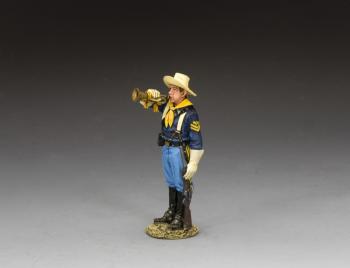 Image of Corporal/Bugler with Carbine, John Ford's Cavalry--single figure blowing bugle