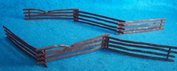 Slit Rail Fence (Brown)--6 sections in 2 types -- RETIRED -- TWO LEFT!! Slit Rail Fence (Brown)--6 sections in 2 types -- RETIRED -- TWO LEFT!! #10281