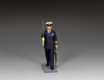 Royal Navy Commander On Parade with Sword--single marching figure #50361