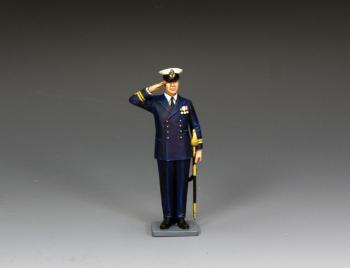 Royal Navy Lieutenant Saluting--single figure #50362