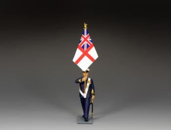 Royal Navy Sub Lieutenant Marching with White Ensign--single figure with flag #50363