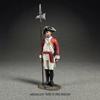 Image of British 43rd Regiment of Foot, Sergeant with Halberd, 1780--single figure