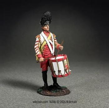 Image of British 43rd Regiment of Foot Drummer Standing, 1780--single figure