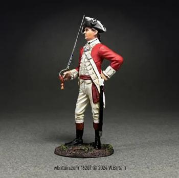 Image of British 43rd Regiment of Foot Company Officer, Standing, 1780--single figure