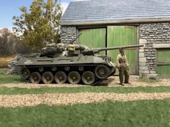 U.S. M18 "Hell-Cat" Tank Destroyer, 811TD, with Crewman, Germany 1945 #50402