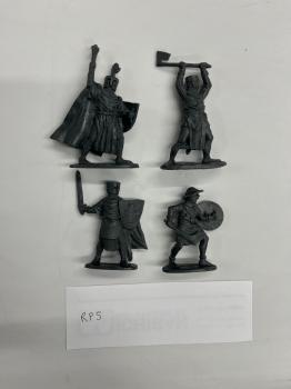 Russian-made Crusading Knights (GREY)--four figures in four poses--RETIRED--LAST ONE!! #50408