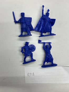 Russian-made Crusading Knights (BLUE)--four figures in four poses--RETIRED--LAST ONE!! #50411
