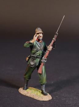 Image of Shouting Sergeant with Rifle, 3rd Battalion 60th King's Royal Rifle Corps, The Eshowe Relief Column, The Battle of Gingindhlovu, 2nd April 1879, The Anglo Zulu War--single figure