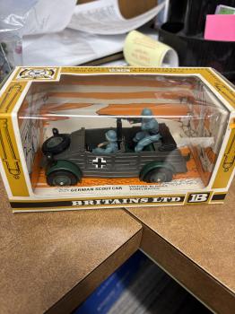 BRITAIN DEETAIL -WWII German Scout Car--kubelwagon & two figures--RETIRED -- THREE AVAILABLE! BRITAIN DEETAIL -WWII German Scout Car--kubelwagon & two figures--RETIRED -- THREE AVAILABLE! #50530