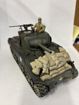 U.S. M4 Sherman Tank with Sandbags (no box)--RETIRED--LAST ONE!! #50542