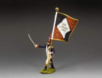 French Line Infantry Officer with Battalion Flag--single figure with flag French Line Infantry Officer with Battalion Flag--single figure with flag #50555