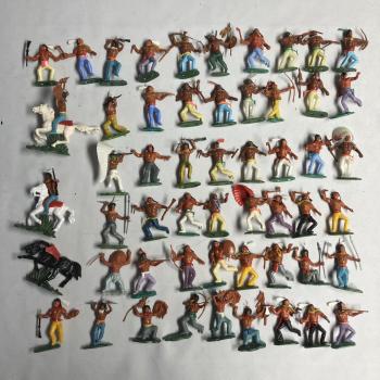 Timpo/Transogram Swoppett Indians - Hong Kong Lot (70 pc)  #50668