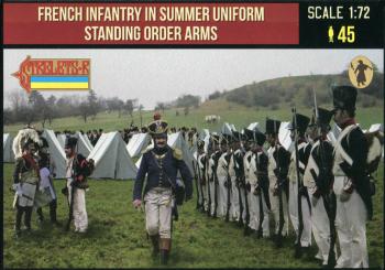 Napoleonic French Line Infantry in Summer Uniforms Standing Ordered Arms--45 figures in 15 poses (unpainted) Napoleonic French Line Infantry in Summer Uniforms Standing Ordered Arms--45 figures in 15 poses (unpainted) #50737