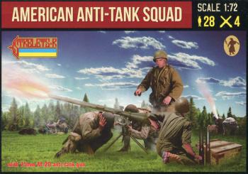 World War II American Anti-Tank Squad--28 figures in 7 poses and 8 guns (unpainted) World War II American Anti-Tank Squad--28 figures in 7 poses and 8 guns (unpainted) #50738