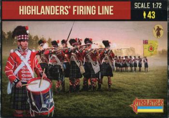 Napoleonic British Highlander Firing Line--43 figures in 19 poses (unpainted) Napoleonic British Highlander Firing Line--43 figures in 19 poses (unpainted) #50741