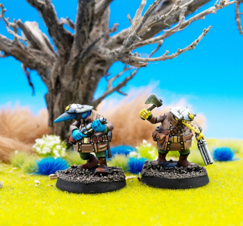 Image of 28mm Quar Crusader Officers--two resin miniatures