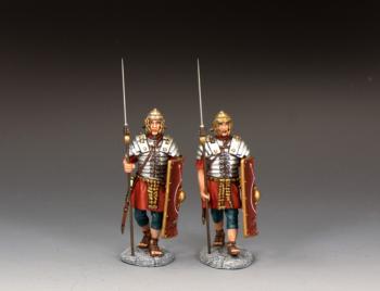 The New Roman Legionaries--two marching figures with pila and scutia #50891