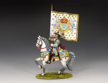 The Mounted Sun King, King Louis XIV--single mounted figure with flag #50894