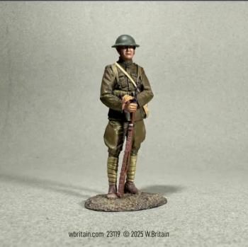 U.S Infantry Doughboy Resting on Rifle, 1918--single figure #50907