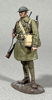 U.S. Infantry Doughboy Standing in Greatcoat, 1918--single figure #50908