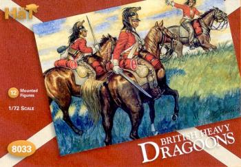 British Heavy Dragoons--12 mounted figures in 12 poses and 12 horse figures in 2 horse poses #50925