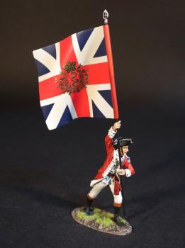 Image of British Marine Standard Bearer, British Marines, The Assault on the Redoubt at Breeds Hill, The Battle of Bunker Hill, June 17th 1775, The American War of Independence, 1775–1783--single figure with Union Jack--ACCEPTING PRE-ORDERS ONLY. Image of British Marine Standard Bearer, British Marines, The Assault on the Redoubt at Breeds Hill, The Battle of Bunker Hill, June 17th 1775, The American War of Independence, 1775–1783--single figure with Union Jack--ACCEPTING PRE-ORDERS ONLY.