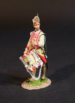 Image of Drummer, 79th (Draper's) Regiment of Foot, The British Army, The Battle of Wandewash, The Third Carnatic War, 22nd January 1760, The Seven Years War, 1756-1763--single marching figure--ACCEPTING PRE-ORDERS ONLY. Image of Drummer, 79th (Draper's) Regiment of Foot, The British Army, The Battle of Wandewash, The Third Carnatic War, 22nd January 1760, The Seven Years War, 1756-1763--single marching figure--ACCEPTING PRE-ORDERS ONLY.